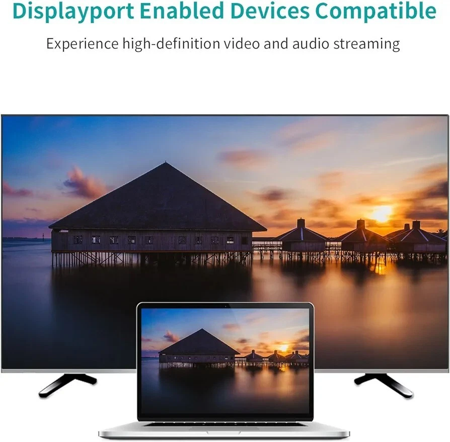 DisplayPort to HDMI Adapter, UCOUSO DP Display to HDMI Male to Female Converter  - Image 4 of 4
