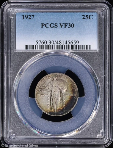 1927 25c Standing Liberty Quarter PCGS VF 30