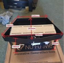 "New"    Nu-Flame  16'' Inset Gas Fire Taper 