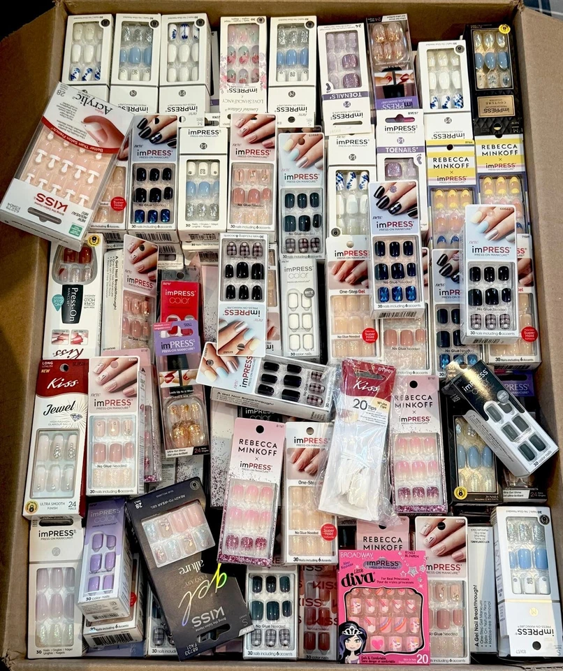 "Set of 100" Kiss imPRESS Nails Mixed LOT**NEW DESIGNS**** CLOSEOUT–Deal# 55**** - Image 3 of 4