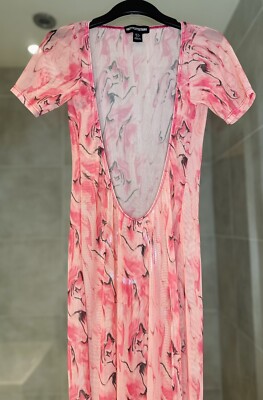 knee length dresses for ladies So Lovely Pink Mesh Maxi Dress - US 14 main image 0