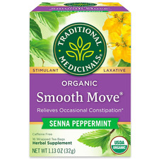 Organic Smooth Move Peppermint Laxative Tea, 16 Tea Bags Pack of 1