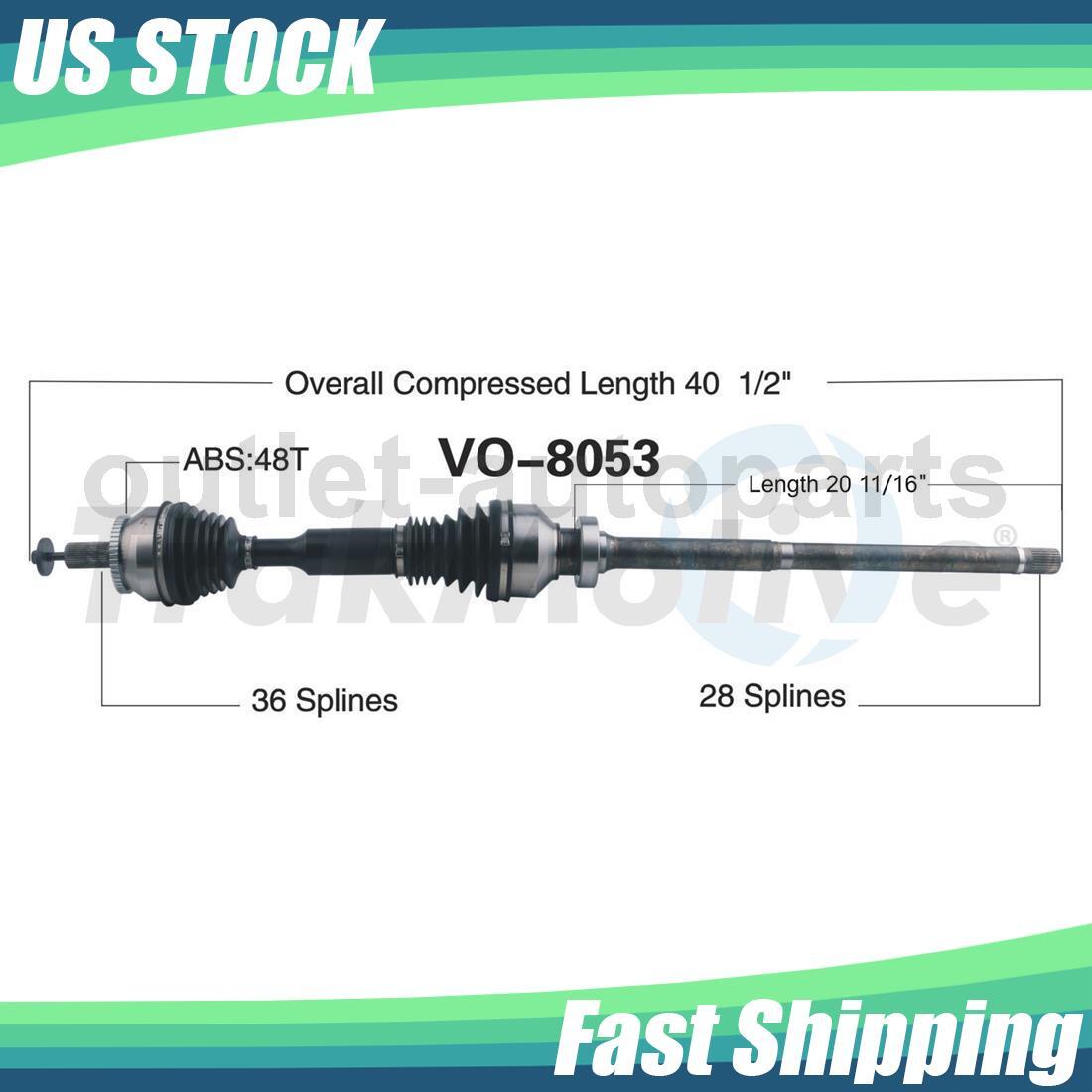 SCITOO Front Right CV Axle Shaft For Volvo XC90 3.2L 2007-2014 - Passenger Side Replacement