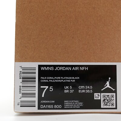 Nike Jordan Air NFH Womens Athletic Shoes Sneakers Pale Coral