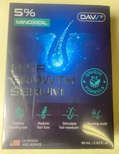 Davv Hair Growth Serum  2.03oz Plus 0.25mm Derma Roller 5% Minoxidil Exp 9/26