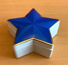 Tiffany & Co. Star Bonbonniere Trinket Box Accessory Case Blue Vintage