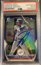 Josue De Paula Signed Bowman Chrome Navy Mojo Refractor /175 Psa Auto BCP-111