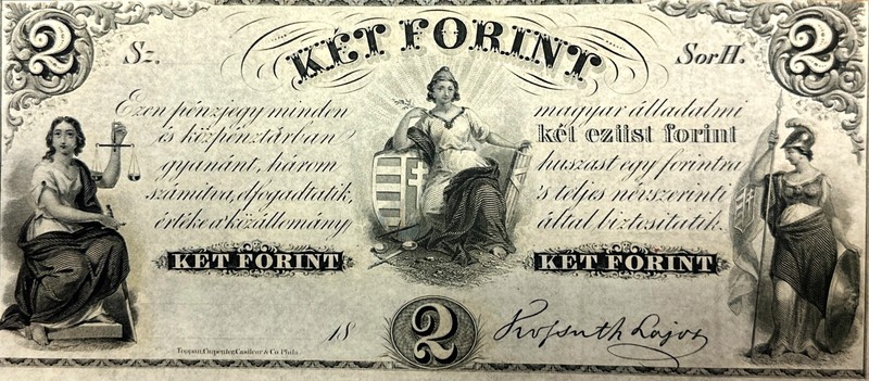 Hungary 2 Forint 1852 Currency #NT1076