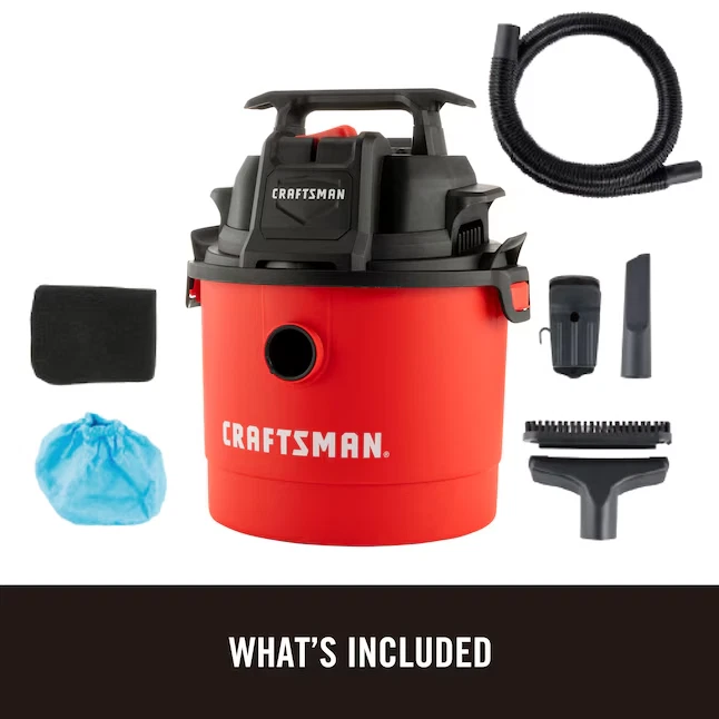CRAFTSMAN 2.5-Gallons 2-HP Corded Wet/Dry Shop Vacuum with Accessories Included - Image 2 of 4
