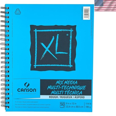 50 Sheets XL Series 9x12 Rough Texture Mixed Media Pad for Art Compositions