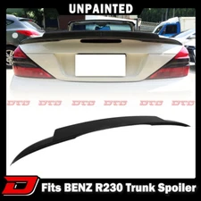 Unpainted Fit For Mercedes BENZ 03-11 R230 Convertible V Type Rear Trunk Spoiler
