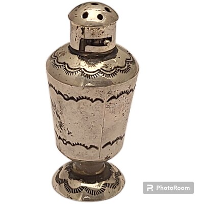 Jessie Claw Navajo Sterling Silver Salt Pepper Shaker Nice Design Antique