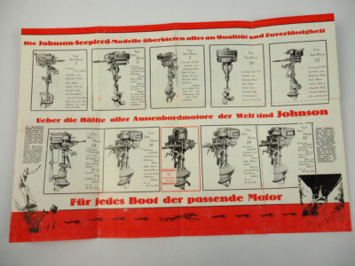 Johnson Seepferd Prospekt ... der Welt beste Aussenbord Motor Sea Horse ca 1930
