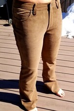 HARLEY DAVIDSON Women's tan suede riding pants Size 36/8