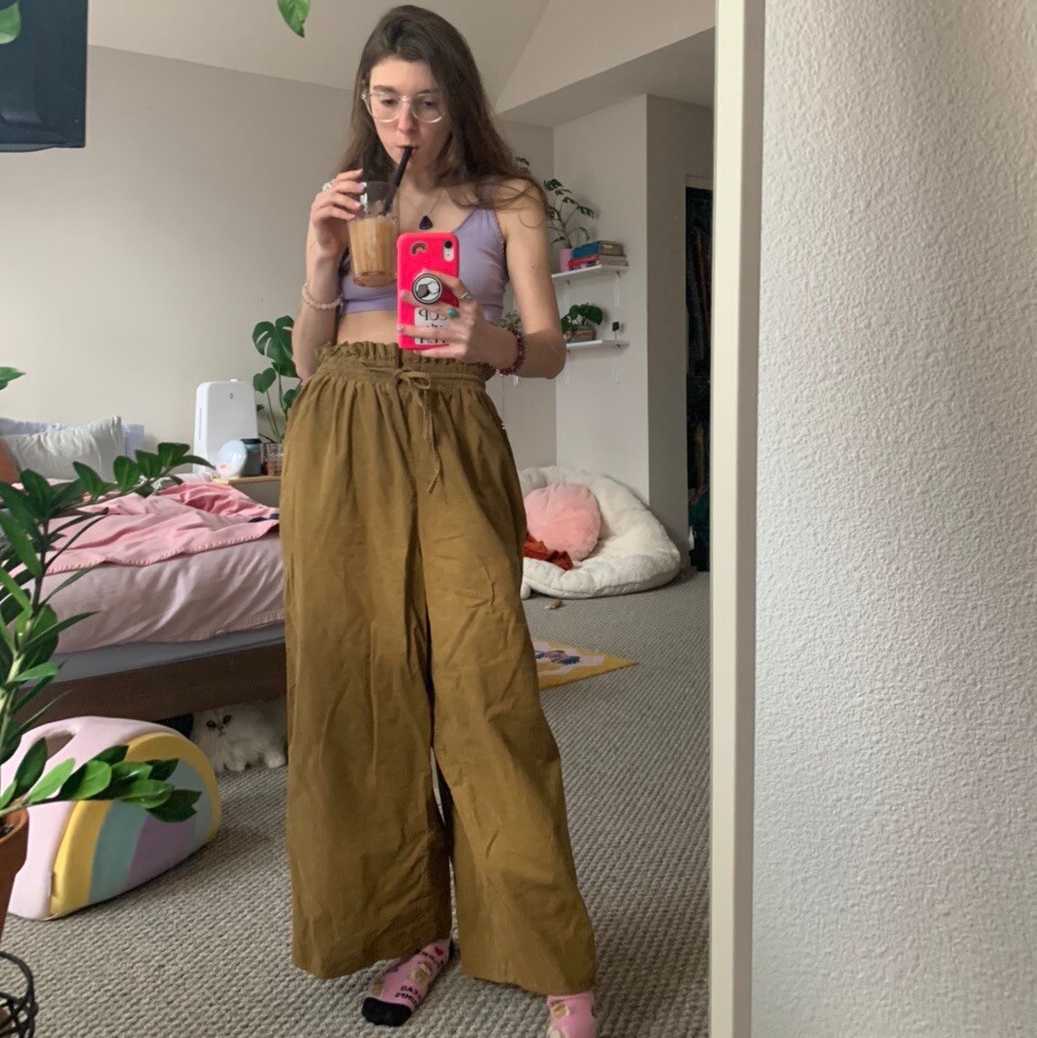 パンツ 40/2 cotton broad balloon pants Women's Cotton Balloon Pants in red - sizes Small to Large