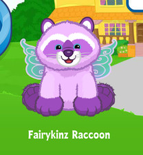 Webkinz Fairykinz Raccoon Virtual PET Adoption Code Only Messaged Webkinz Promo