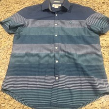 Penquin original mens vintage short sleeve Medium cottton blue cool Nice Cpix