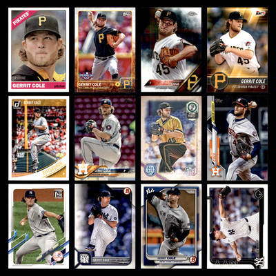 Gerrit Cole Lot 12 Different Baseball Cards 2015-2025 Pirates/HOU Astros/Yankees