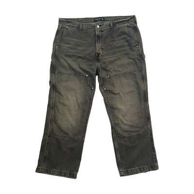 Abercrombie & Fitch Authentic Rigid Denim Baggy Jeans 40x30 Grey Double Knee