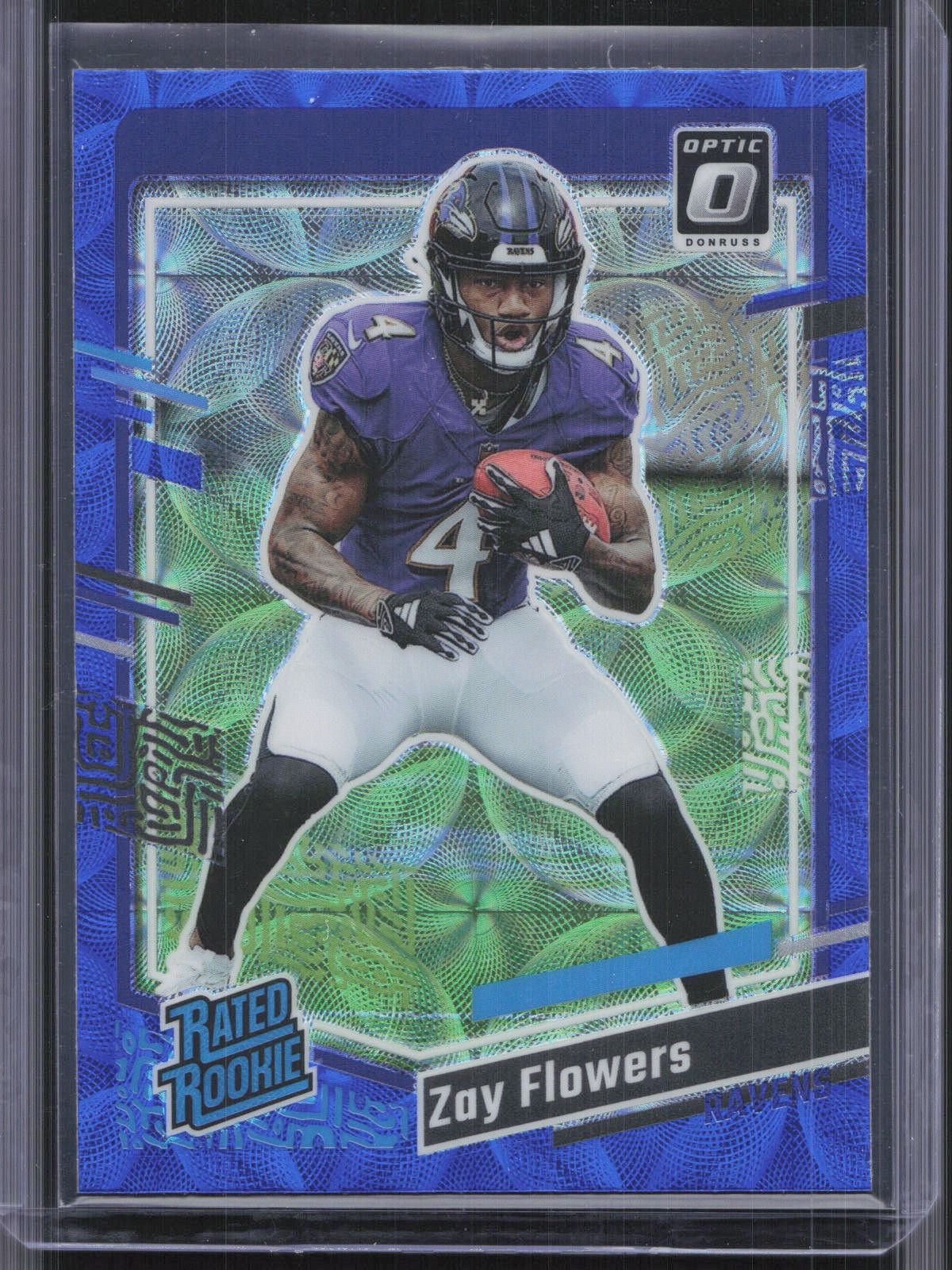 2023 Donruss Optic #210 Zay Flowers Blue Scope