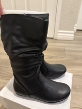 New Girls Black Boots Size 13