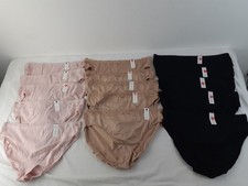 M&S 15pcs Bundle Underwear Black Pink Cotton Ribbed Beige Lace High Legs New