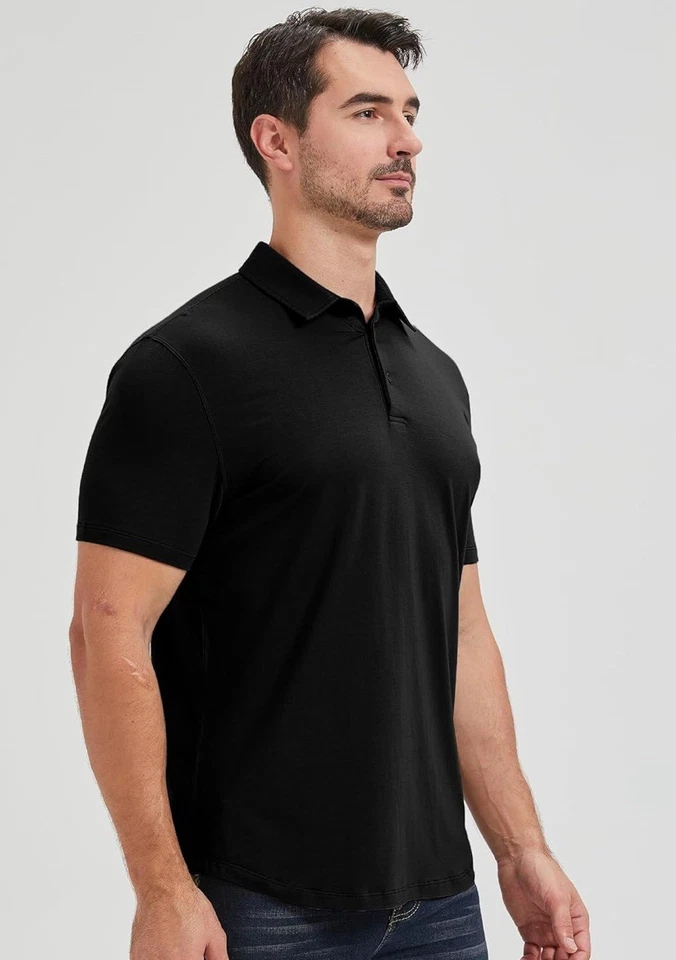 Polo Negro - Tapeta de 4 Botones (Hombre) Foto 4 de 4