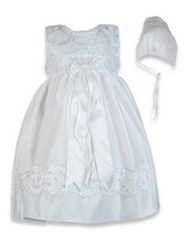 Pretty Me Baby Girls' Christening Dress With Bonnet Color: white Size: 24 months