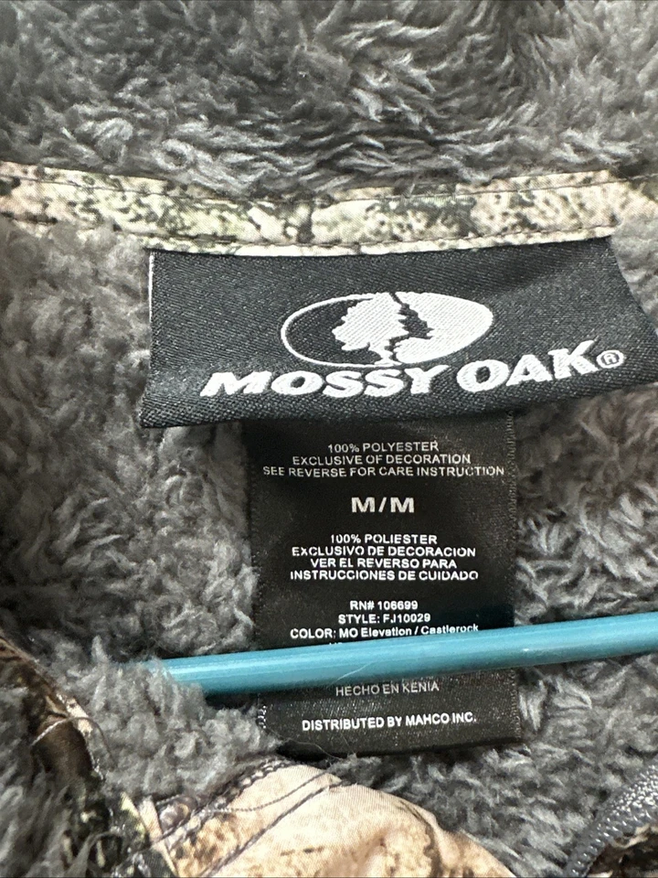 Mossy Oak Men’s Sherpa 1/4 Zip Pullover, Mossy Oak New Bottomland Medium - Image 4 of 4