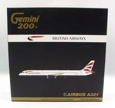 GEMINI 200 G2BAW030 1:200 AIRBUS A321 BRITISH AIRWAYS G-EUXL MIB