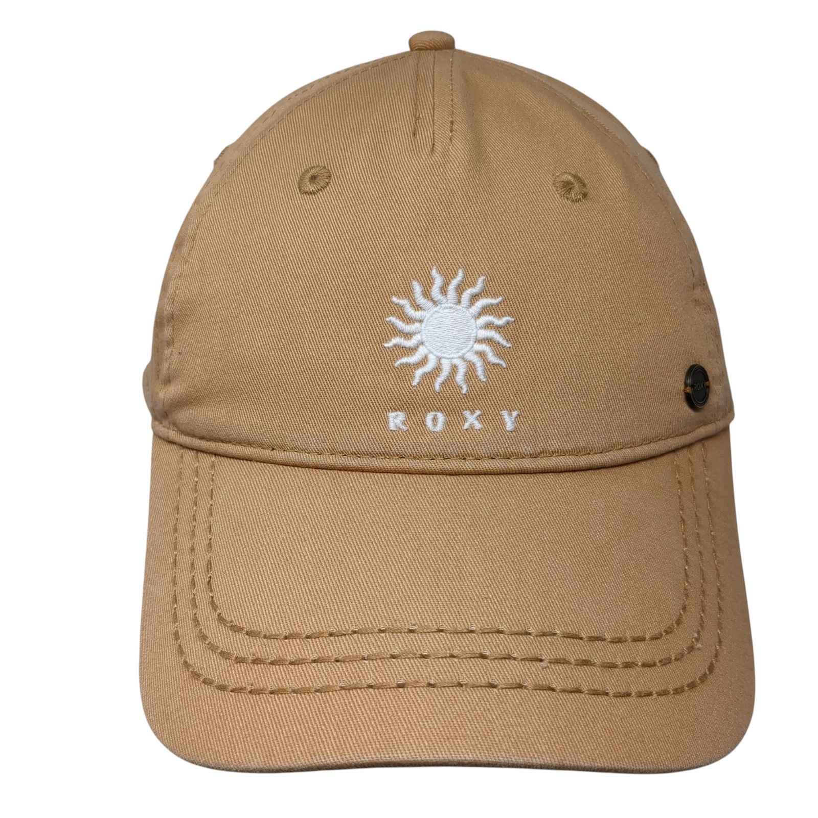 Roxy Strapback Hat Brown One Size Embroidered Adj… - image 1