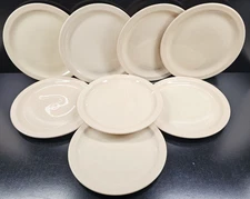 8) Sterling China Desert Tan Luncheon Plate Vintage Restaurant Ware Dish MCM Lot