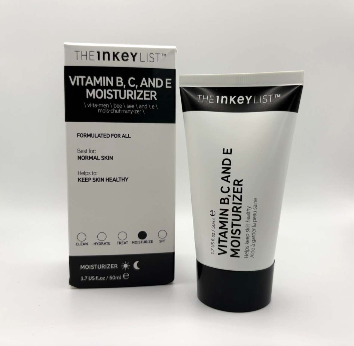 The INKEY List Vitamin B, C and E Moisturiser 50ml ~ Foil Sealed ~ BNIB