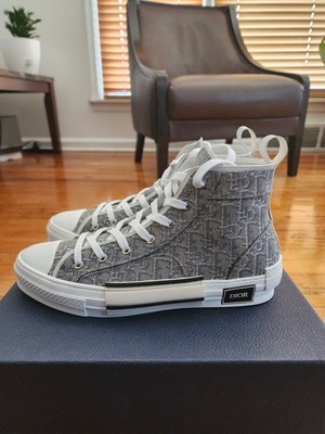 Dior B23 High Top Ruthenium Metallic Thread Dior Oblique Jacquard Size 45