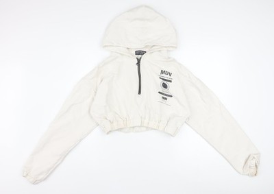 Damenpullover Hoodie Maniere de Voir elfenbeinfarben UK-Größe 12
