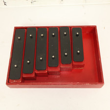 Unbranded Individual Resonator Bells Flats Set of 5 Black  Red