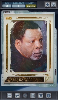 Star Wars Card Trader Gallery 2025 Series 4 Gold Gilded Silver 2cc - Greef Karga