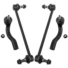 2Pcs Front Outer Tie Rod End Links  2Pcs Front Stabilizer Sway Bar End Links