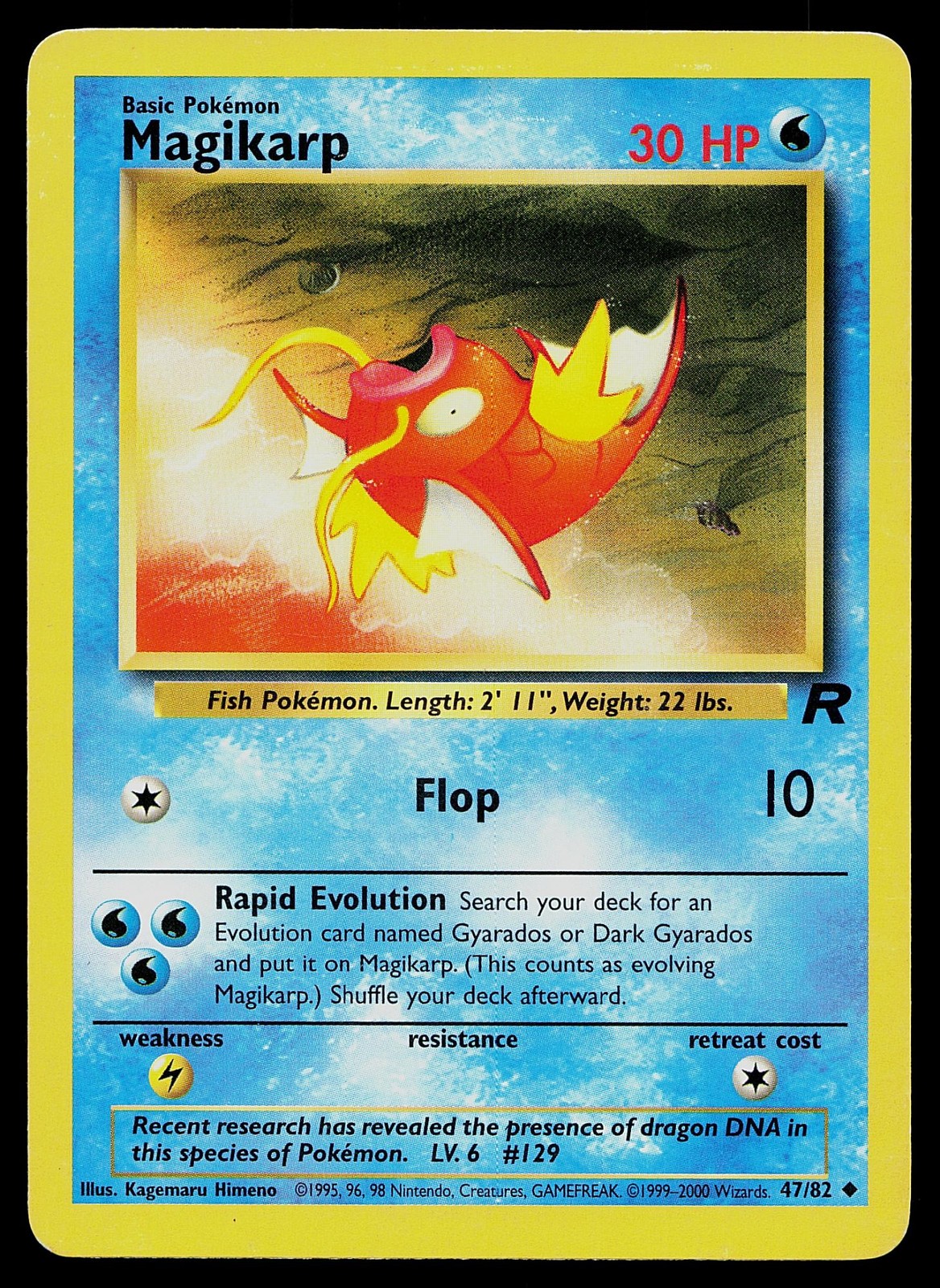 Pokemon Card Team Rocket Magikarp 47/82 Uncommon