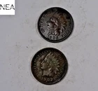 1900+1902 Indian Head Penny Cent Set/Lot ~ XF/AU ~ 2 Coins ~ ZIL24