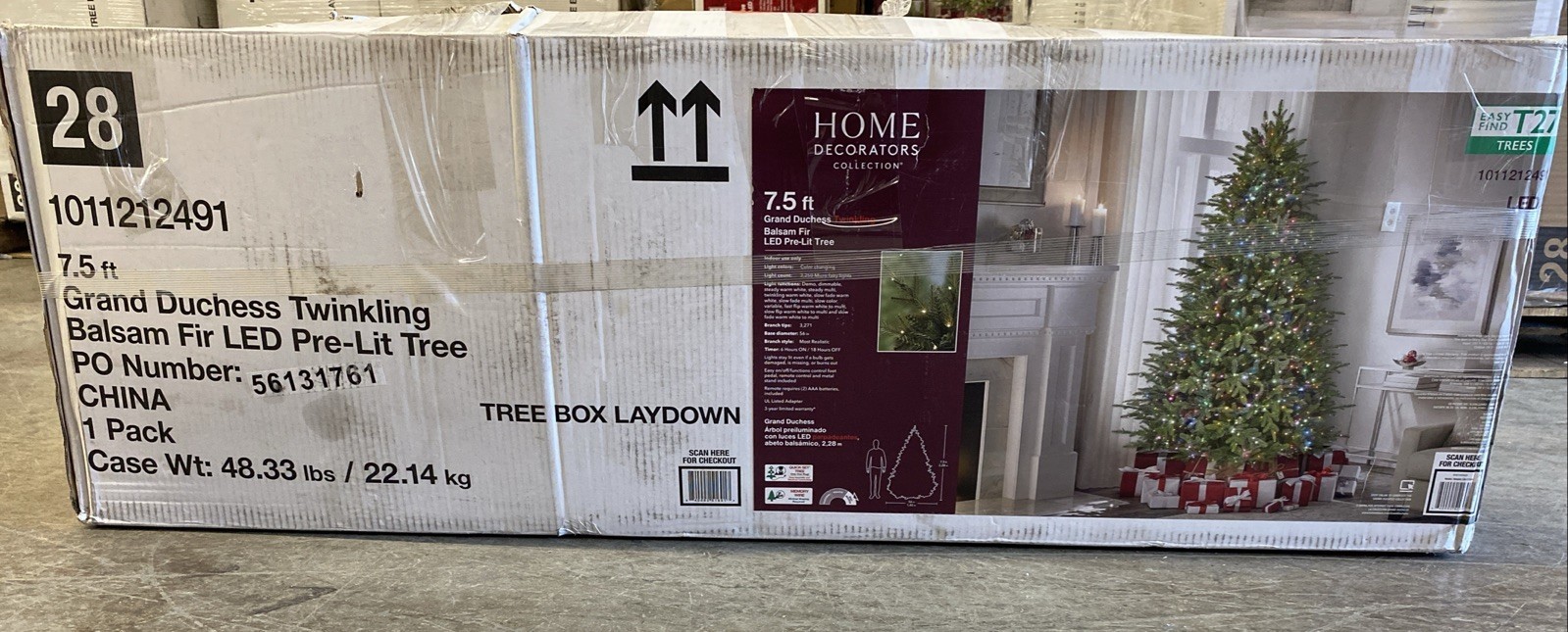 7.5 ft Grand Duchess Balsam Fir LED Pre-Lit Christmas Tree – T27