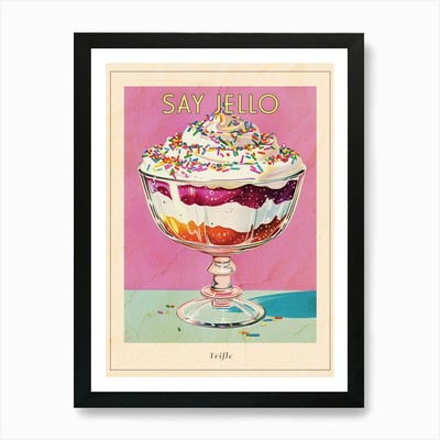 Retro Kleinigkeit mit Regenbogenstreuseln gerahmtes Wandbild Poster Leinwanddruck Bild