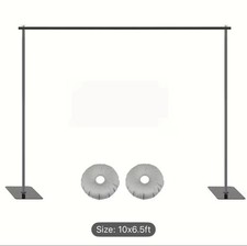 9x6.5ft Adjustable Backdrop Stand Metal Background Support System
