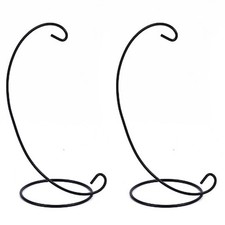 2 Pcs Ornament Display Stand Black Iron Ornament Hanging Holder Rack for Glas...