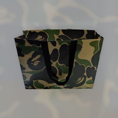 A BATHING APE BAPE Camo Shopping Papiertüte groß 44,5 x 34 x 15 cm UK Verkäufer