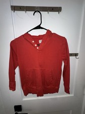 Crewcuts J.Crew Kids Hoodie Size 8 Red Pullover Sweatshirt Boys Girls