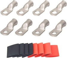 4 Pack 2 AWG 3/8 AWG 5/16 Lugs Tinned Copper Marine Battery Size: 2 3/8 2 5/16