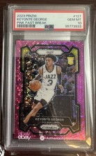 2023-24 Panini Prizm - Keyonte George #127 Pink Fast Break Prizm /50 (RC) PSA 10