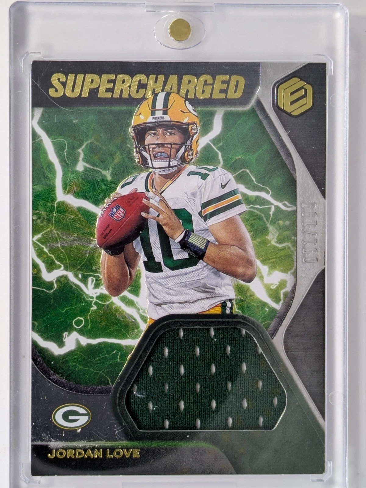 Jordan Love Panini Elements Supercharged Memorabilia #SC4 Base