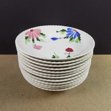 12 Blue Ridge Pottery Mardi Gras Mount Vernon Coup Soup Bowls 7-7/8" Across VGC